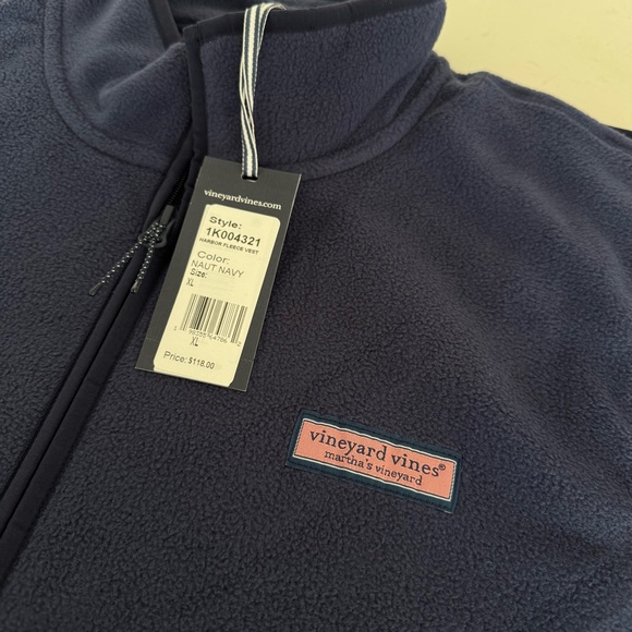 Vineyard Vines Harbor Fleece Vest XL NWT - Picture 3 of 5